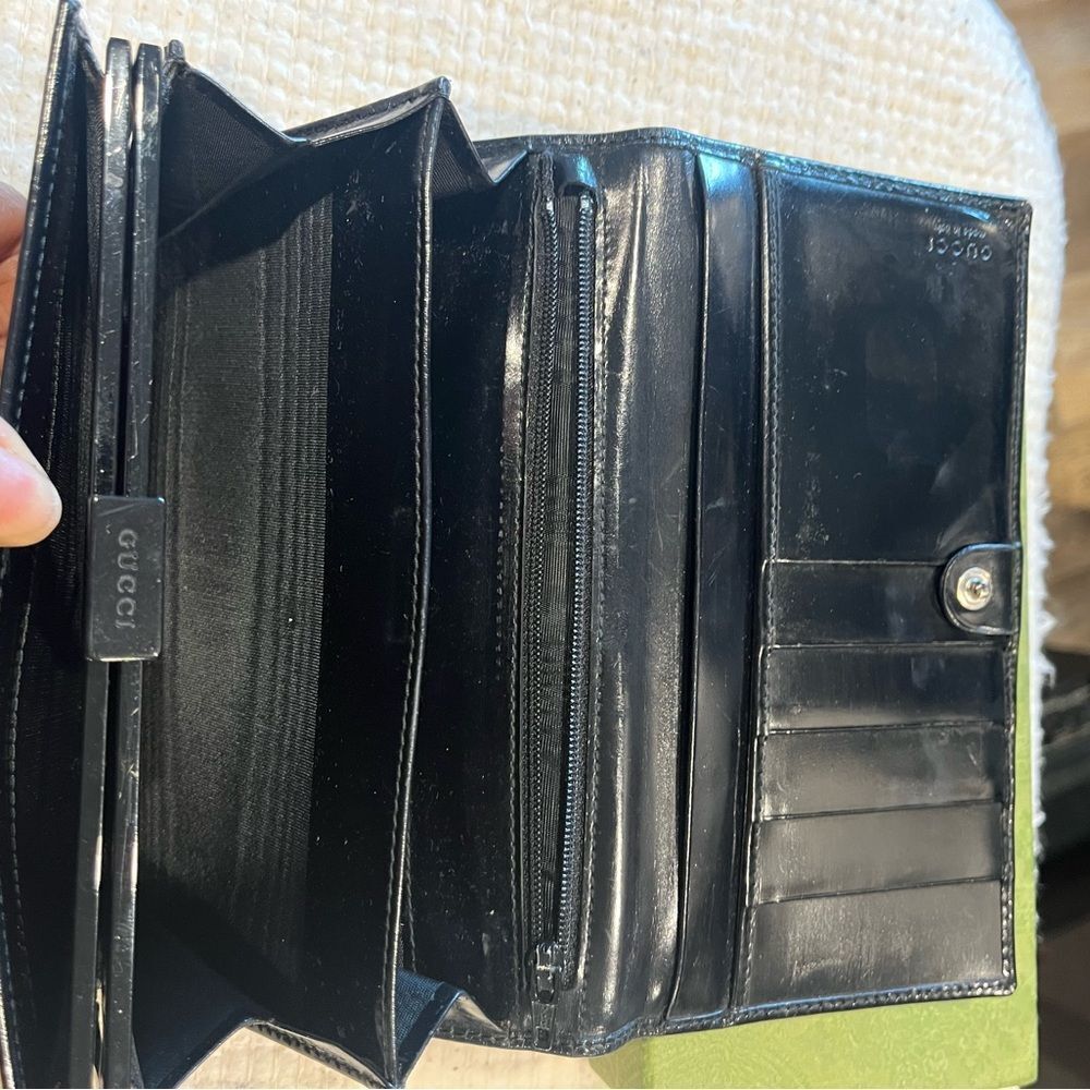Gucci Black Leather Long Wallet - Picture 12 of 14
